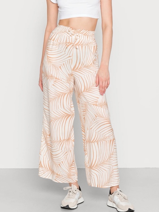Roxy Pants - Roxy Cream Striped Crinkle Wide Leg Pants Size S Viscose EUC